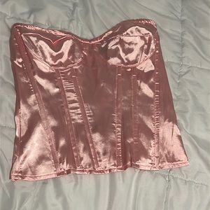Pink pretty little thing corset top